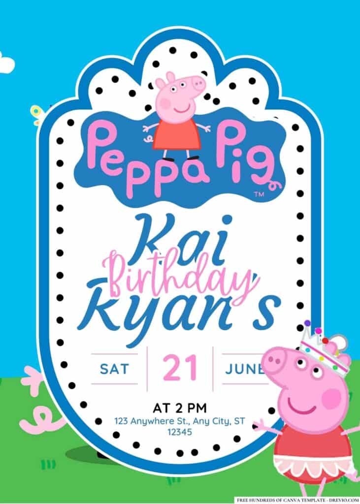 FREE Peppa Pig Birthday Invitations: