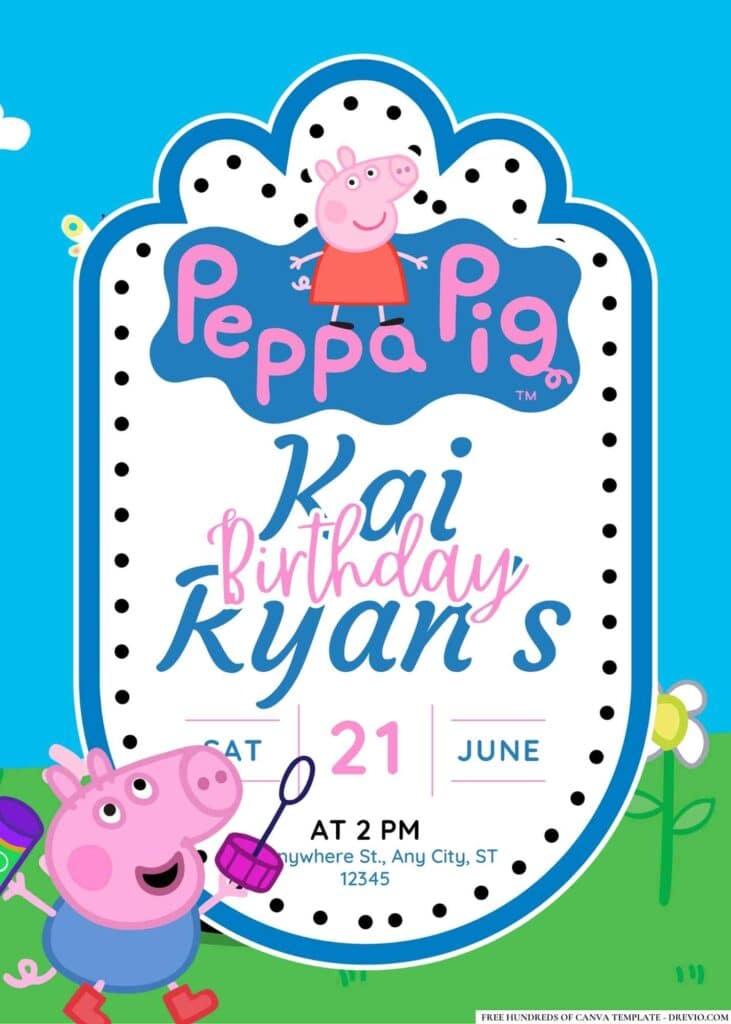 FREE Peppa Pig Birthday Invitations: