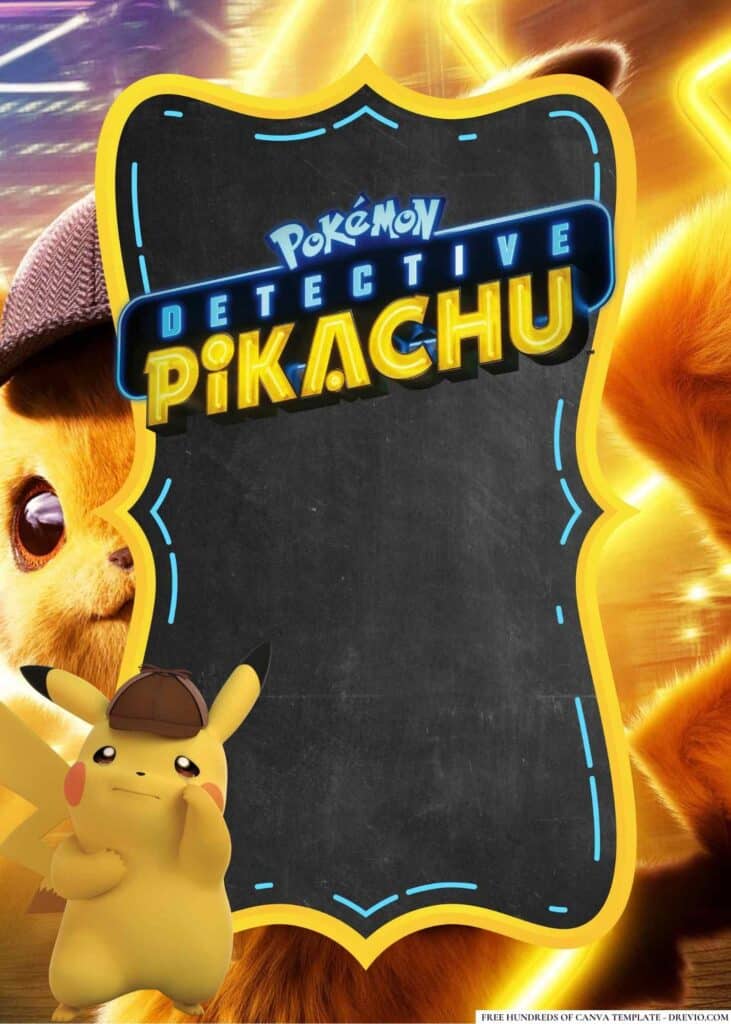 FREE Pikachu Birthday Canva Templates 16 1