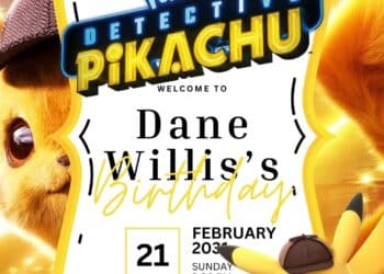 FREE Pikachu Birthday Invitations