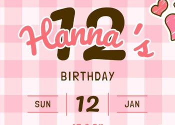 FREE Pink Birthday Invitations