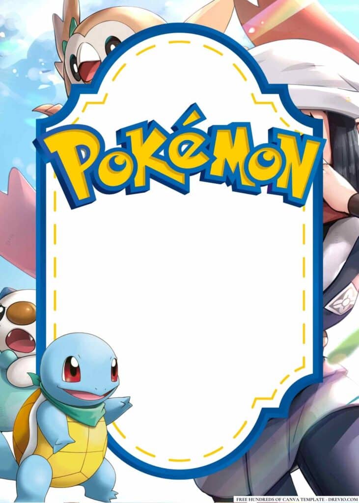 FREE Pokemon Birthday Canva Templates 14 1