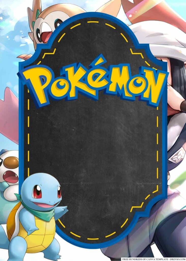 FREE Pokemon Birthday Canva Templates 16 1