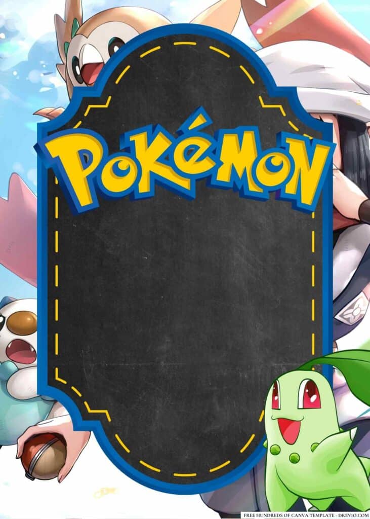 FREE Pokemon Birthday Canva Templates 8 1