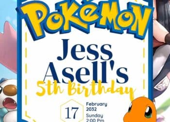 FREE Pokemon Birthday Invitations