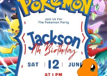 FREE Pokemon Birthday Invitations
