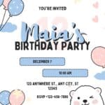 FREE Editable Polar Birthday Invitation & Party Ideas