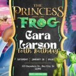 FREE Editable Princess and the Frog Birthday Invitations
