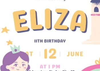 FREE Princess Birthday Invitations