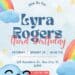 FREE Editable Rainbow Birthday Invitations