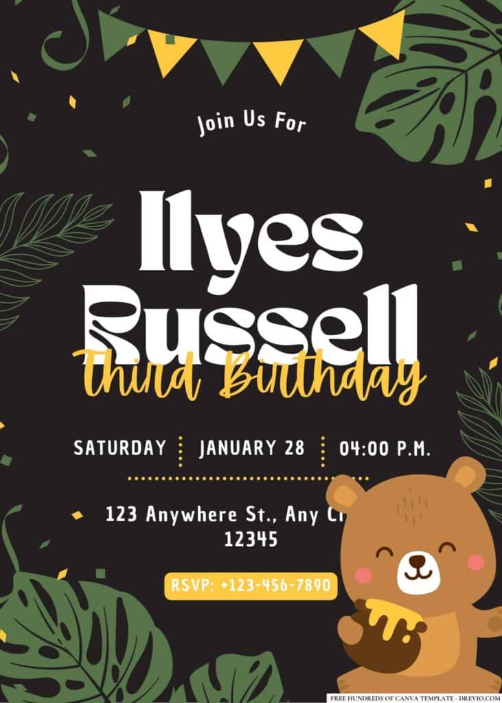 FREE Safari Birthday Invitations