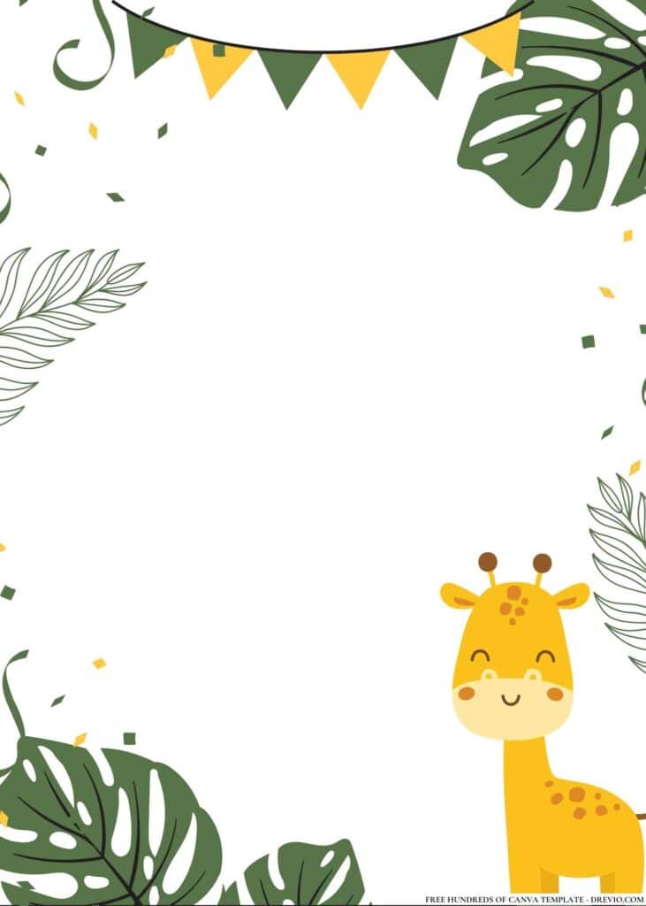 FREE Safari Birthday Canva Templates 14