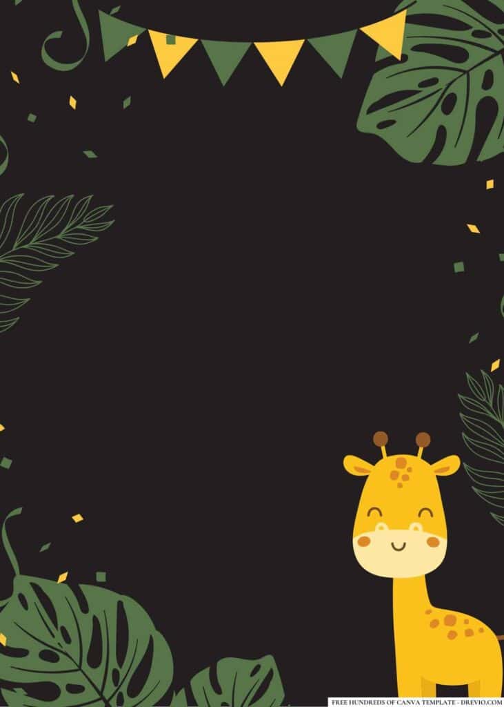 FREE Safari Birthday Canva Templates 16
