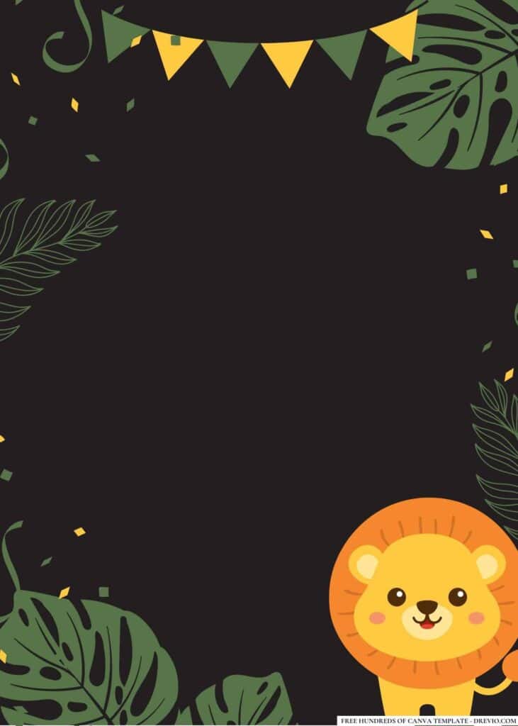 FREE Safari Birthday Canva Templates 4