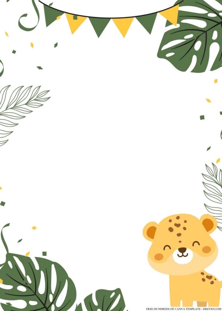 FREE Safari Birthday Canva Templates 6