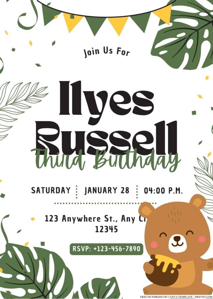 FREE Safari Birthday Invitations
