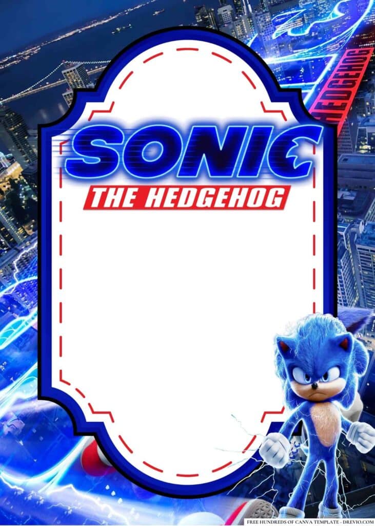 FREE Sonic Birthday Canva Templates 10 1