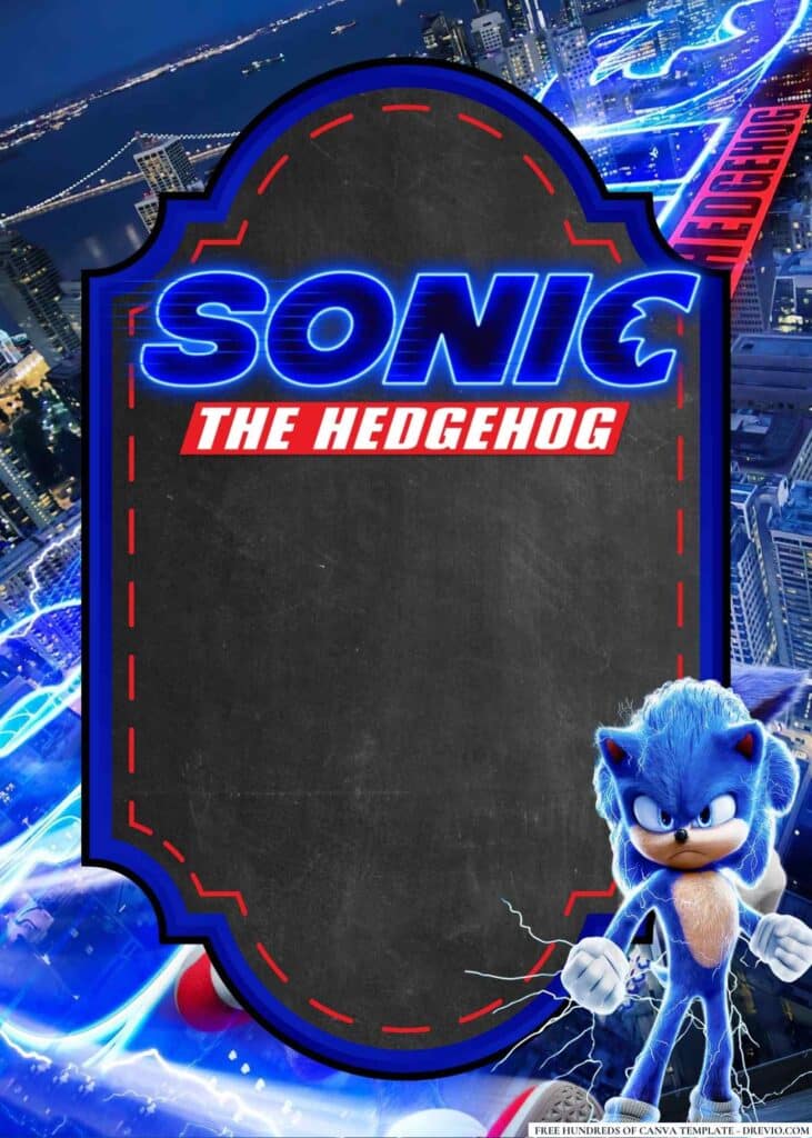FREE Sonic Birthday Canva Templates 12 1