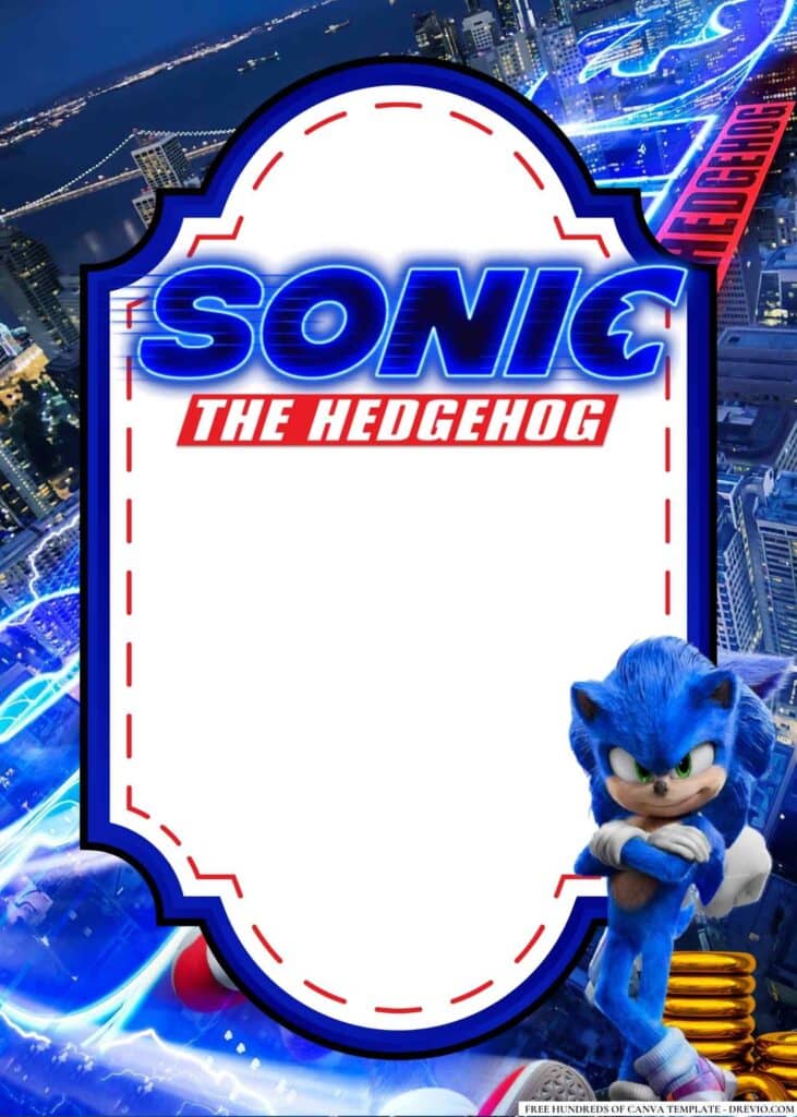 FREE Sonic Birthday Canva Templates 14 1