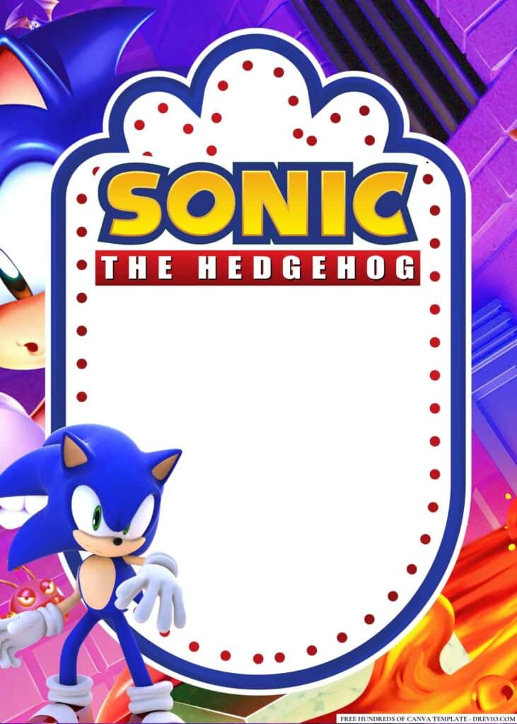 FREE Sonic Birthday Canva Templates 14