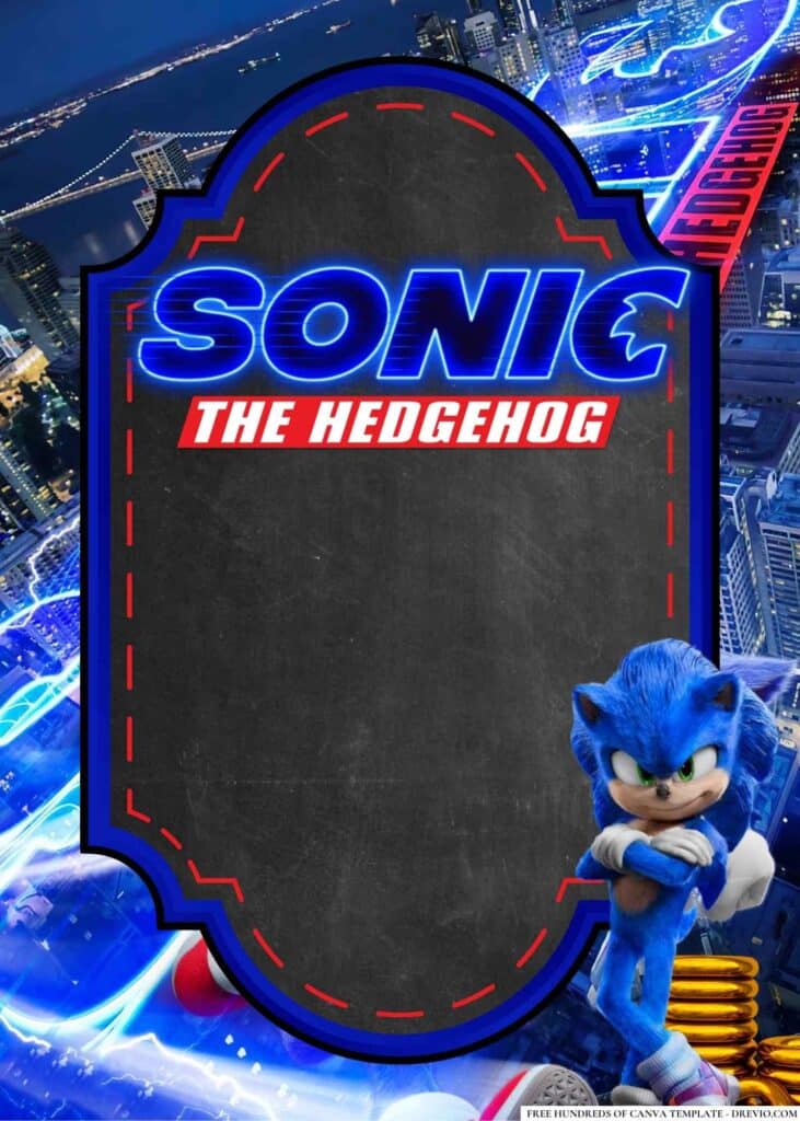FREE Sonic Birthday Canva Templates 16 1