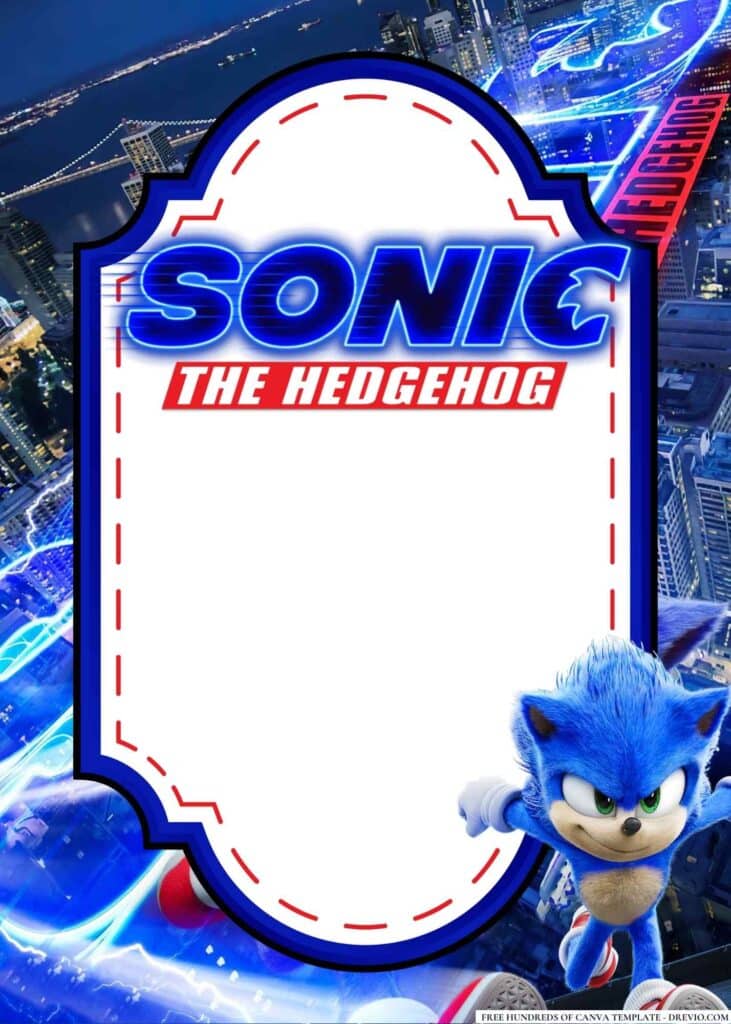 FREE Sonic Birthday Canva Templates 2 1