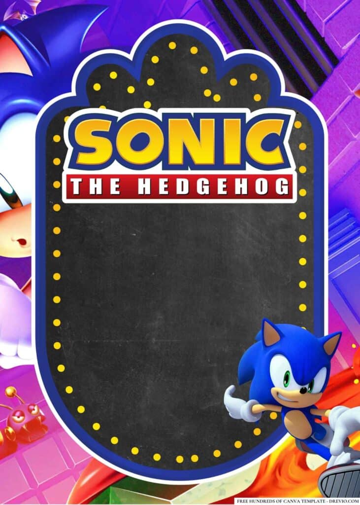FREE Sonic Birthday Canva Templates 20