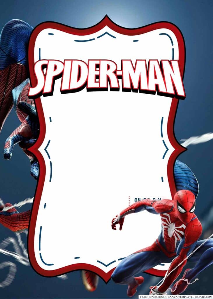 FREE Spiderman Birthday Canva Templates 14