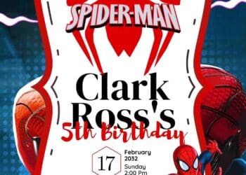FREE Spiderman Birthday Invitations