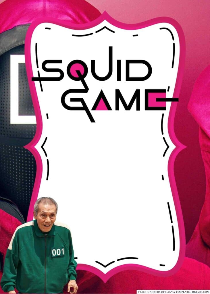 FREE Squid Game Birthday Canva Templates 18