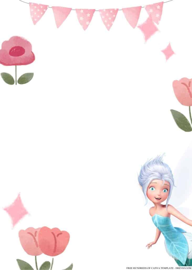 FREE Tinkerbell and Friends Birthday Canva Templates 8