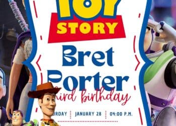FREE Toy Story Birthday Invitations