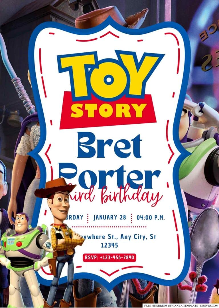 FREE Toy Story Birthday Invitations