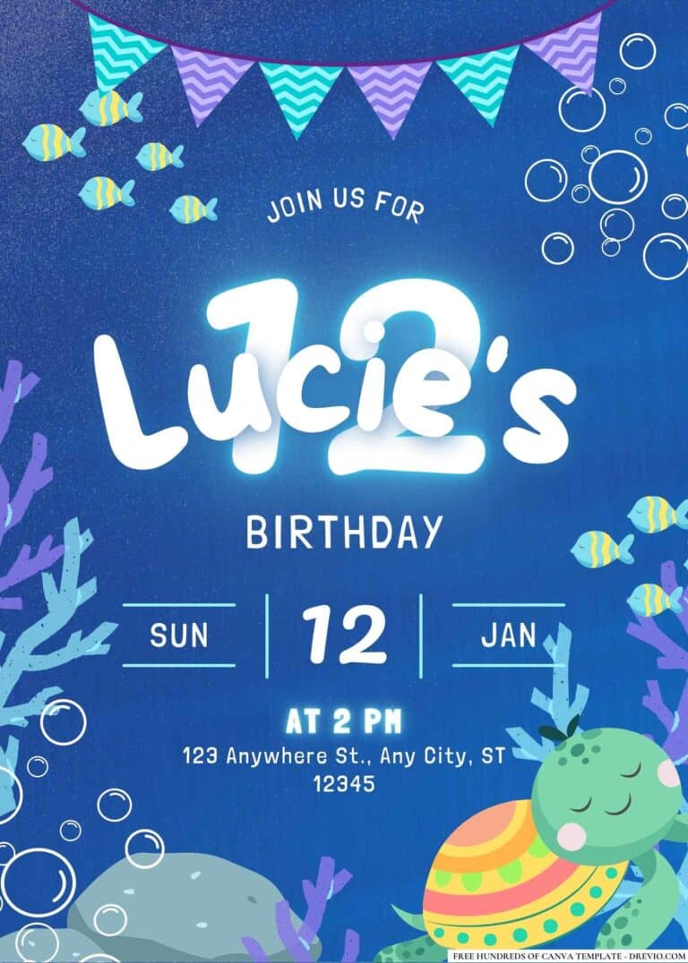 FREE Under the Sea Birthday Invitations