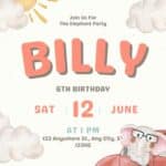 FREE White Elephant Birthday Invitation & Party Ideas