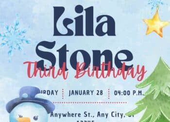 FREE Winter Wonderland Birthday Invitations