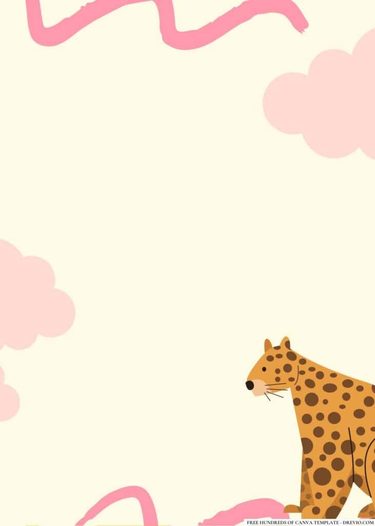 FREE Zoo Animals Birthday Canva Templates 12