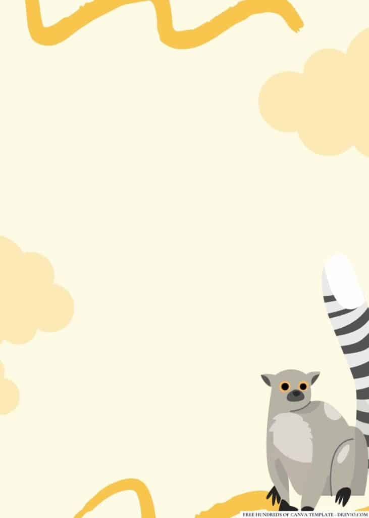 FREE Zoo Animals Birthday Canva Templates 6
