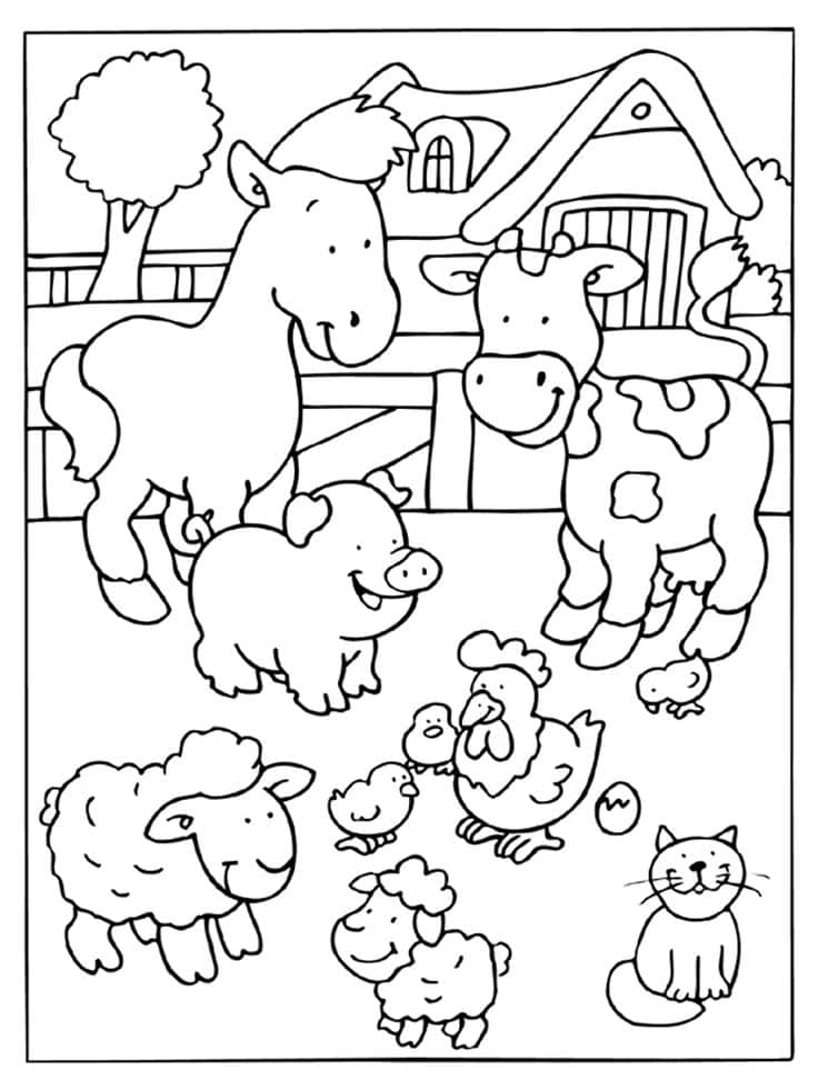 Farm Coloring Page 2