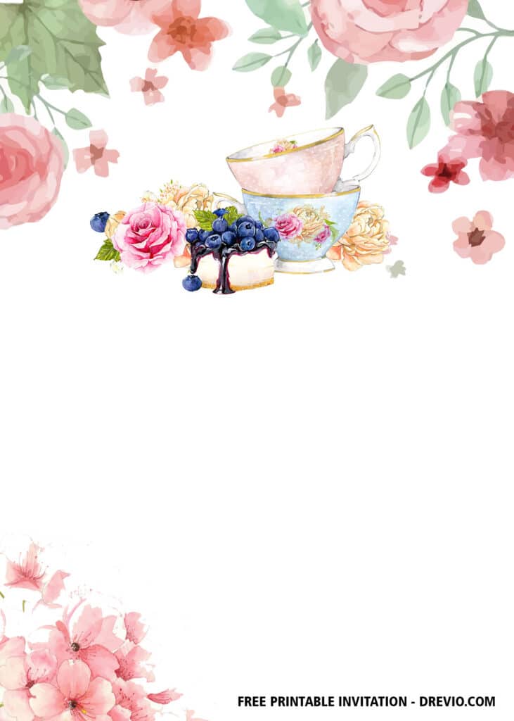 FREE Editable Floral Party Invitations
