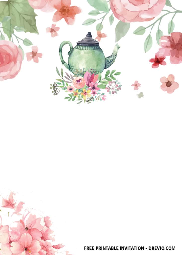 FREE Editable Floral Party Invitations