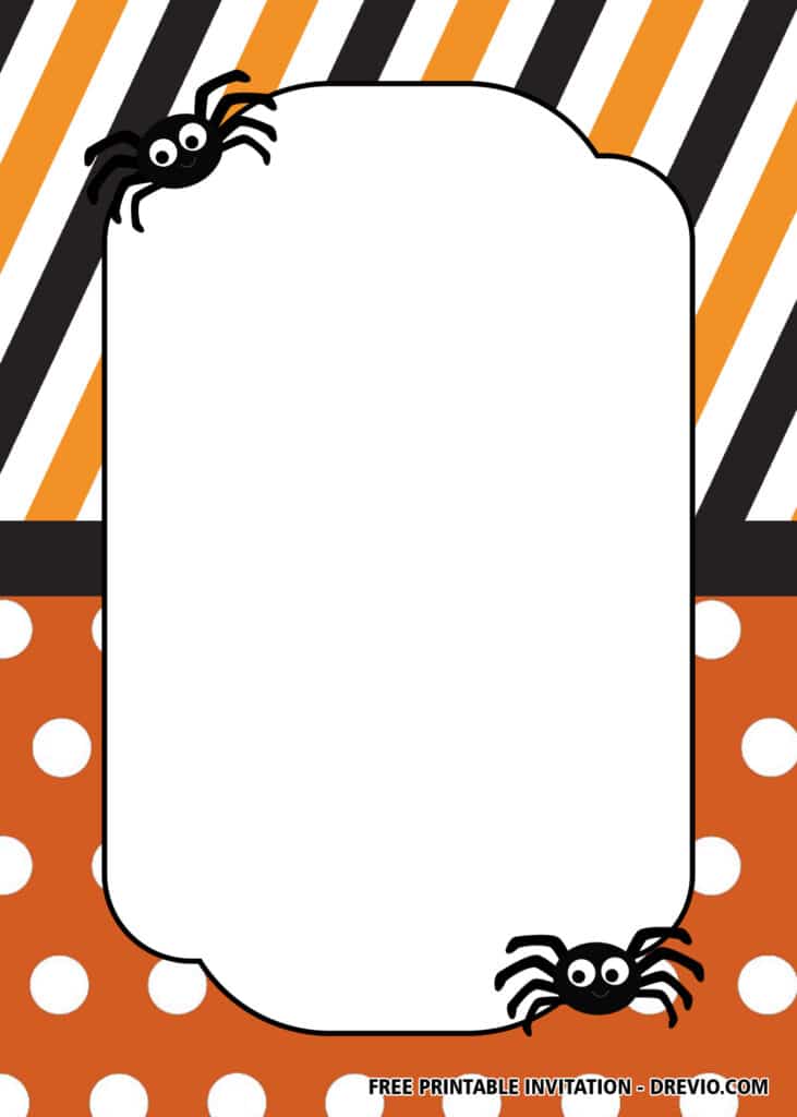 FREE Editable Halloween Spider Birthday Invitations
