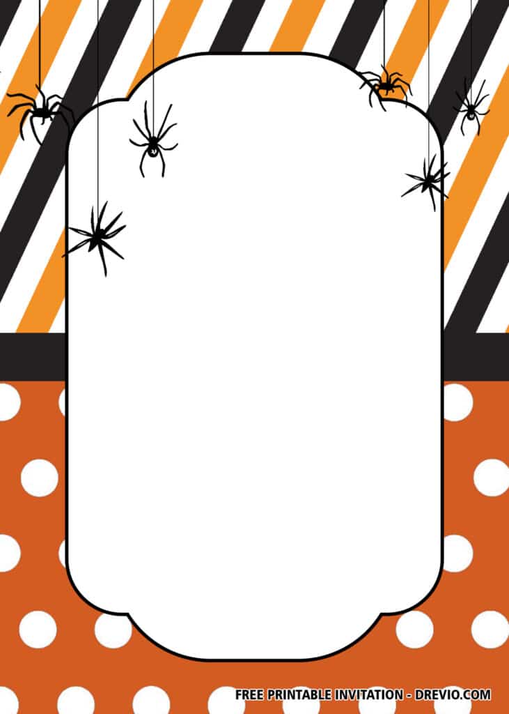 FREE Editable Halloween Spider Birthday Invitations