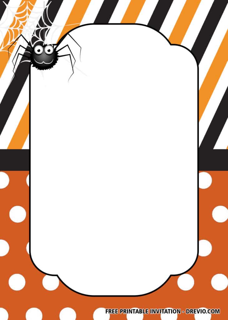 FREE Editable Halloween Spider Birthday Invitations