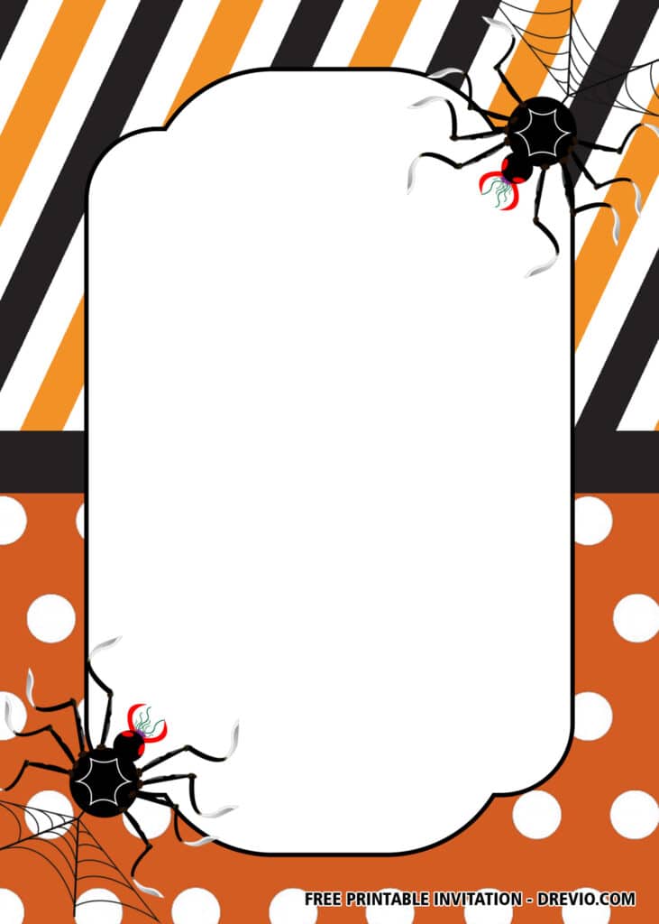 FREE Editable Halloween Spider Birthday Invitations
