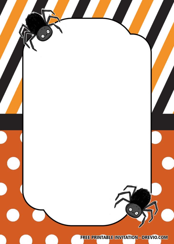 FREE Editable Halloween Spider Birthday Invitations