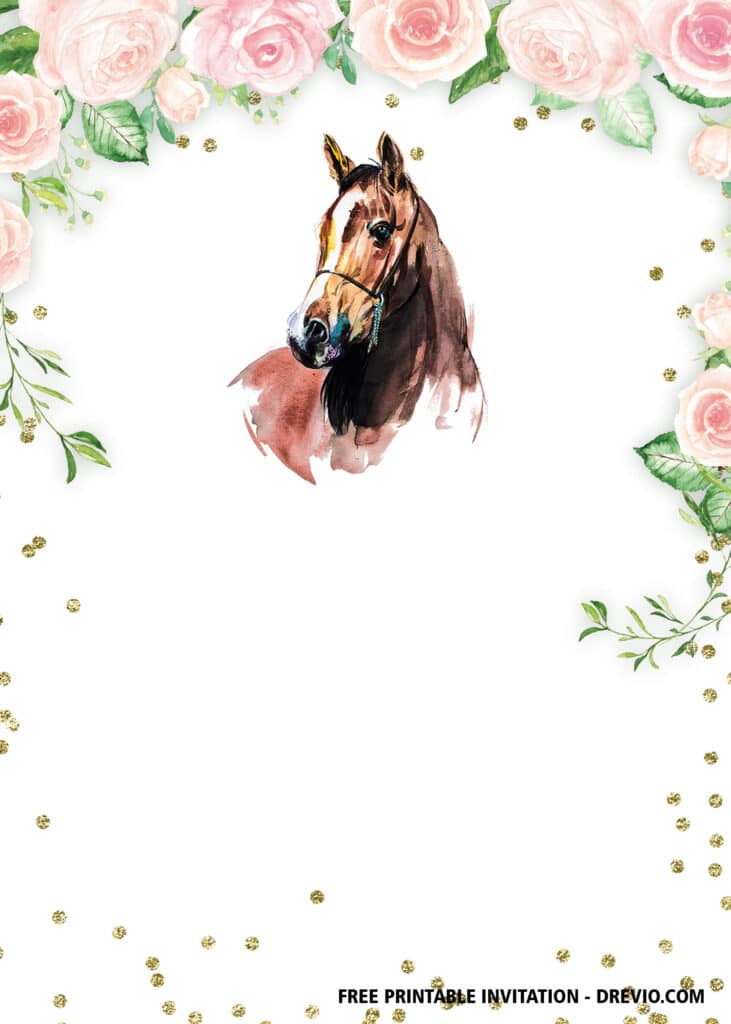 FREE Horse Birthday Invitations