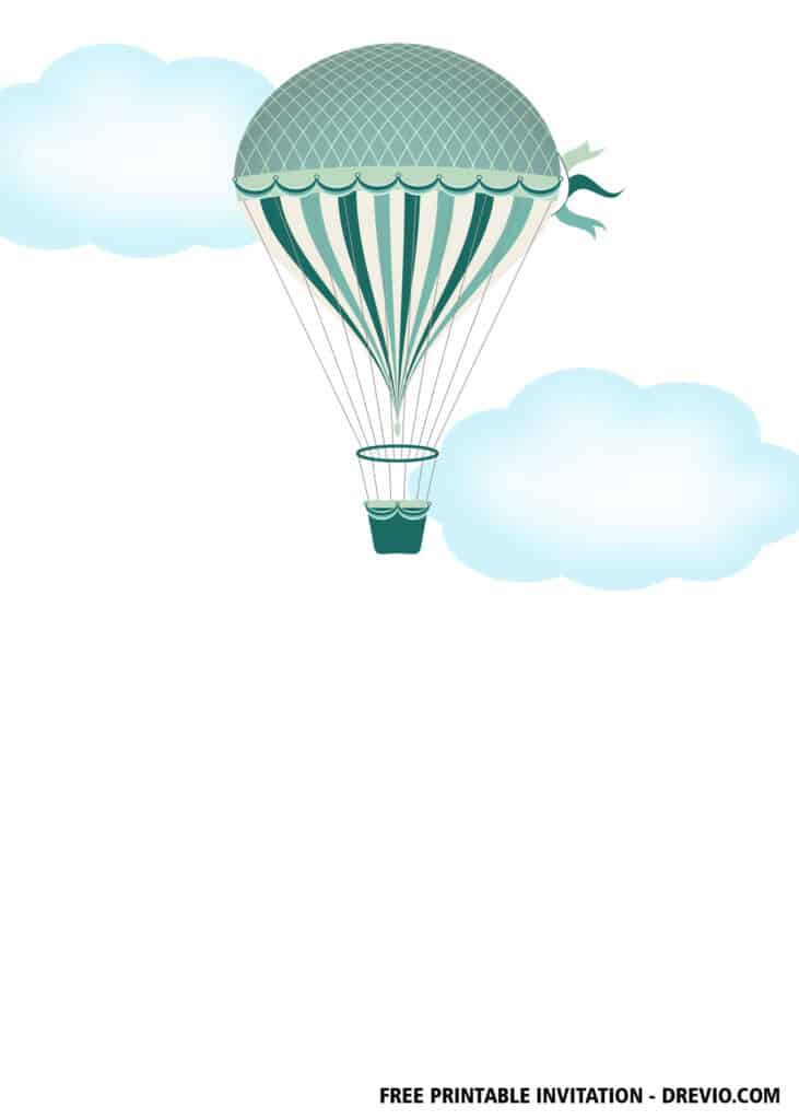 FREE Hot Air Balloon Birthday Invitations