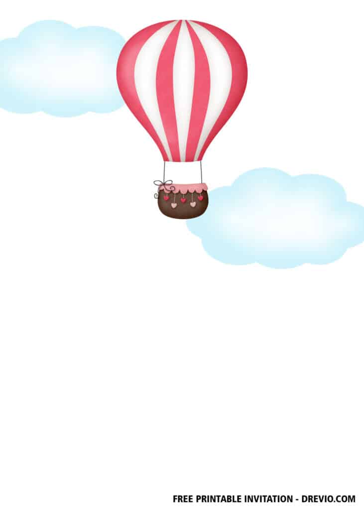 FREE Hot Air Balloon Birthday Invitations