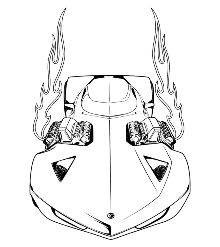 Hot Wheels Coloring Page 4